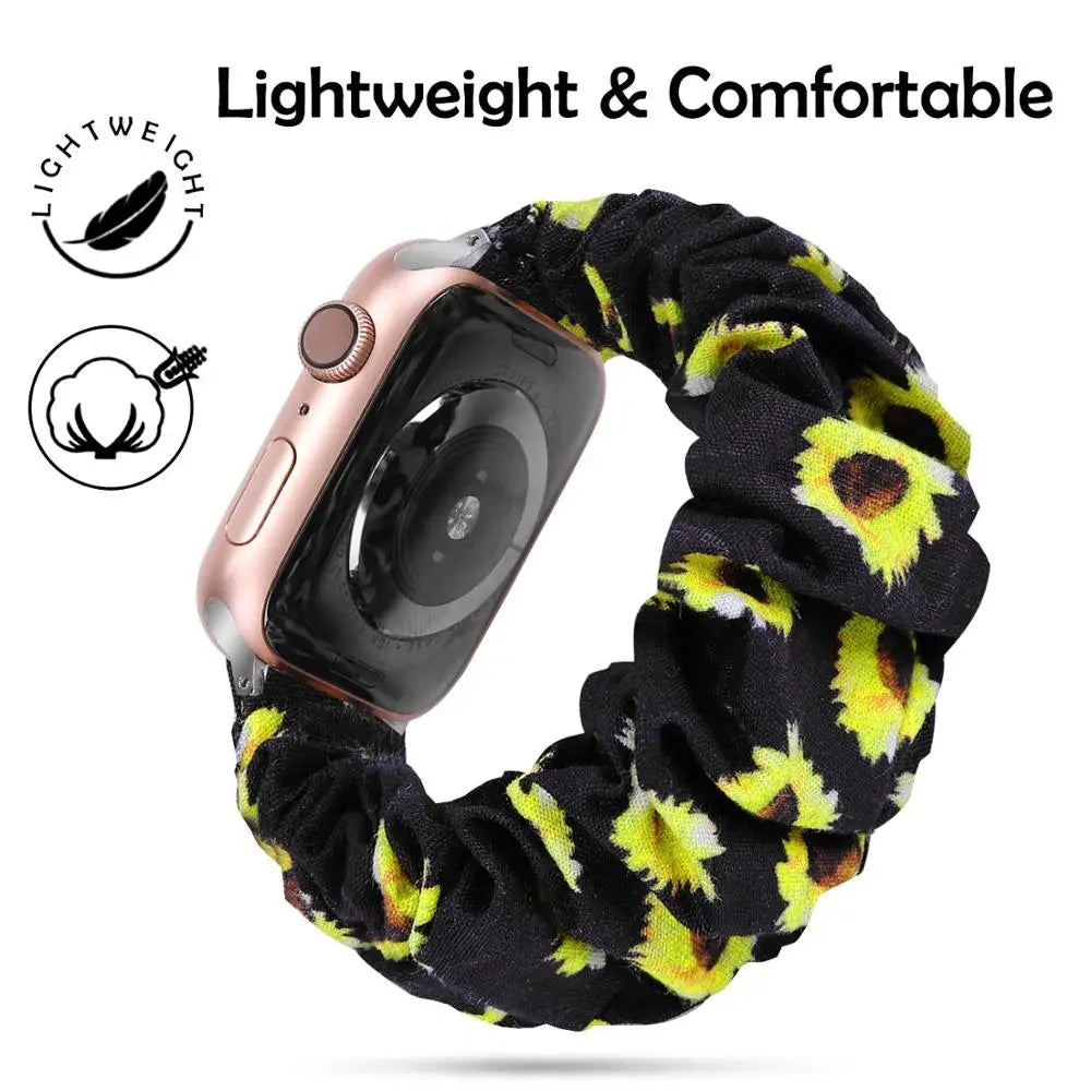 Stylish and Versatile Replacement Scrunchie Band for Apple Watch