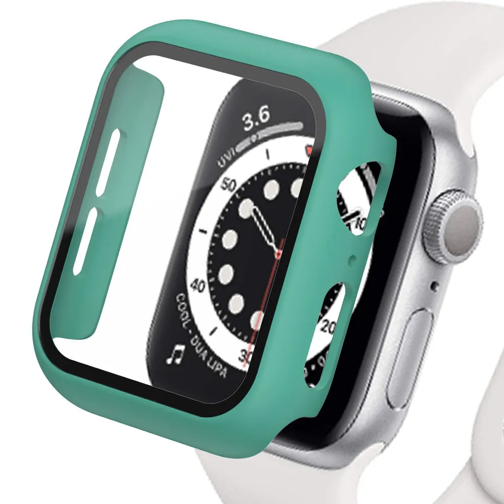 Glass + Matte Watch Cover Protective Case for Apple Watch