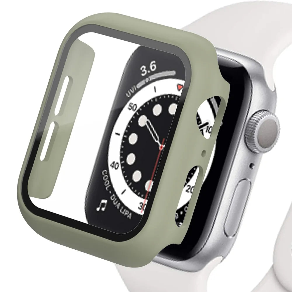 Glass + Matte Watch Cover Protective Case for Apple Watch