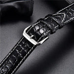 Elegant Crocodile Pattern Leather Watchband for Apple Watch