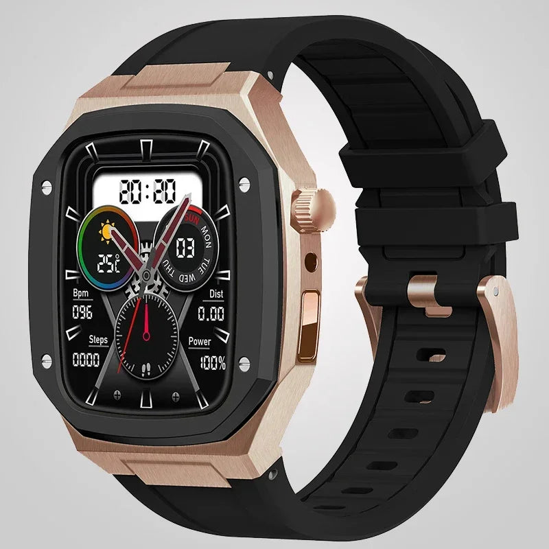 Stainless Steel Case and Silicone Strap Modification Kit for Apple Watch
