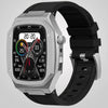Silver Bezel + Silver Case (with Black Strap) / 45mm