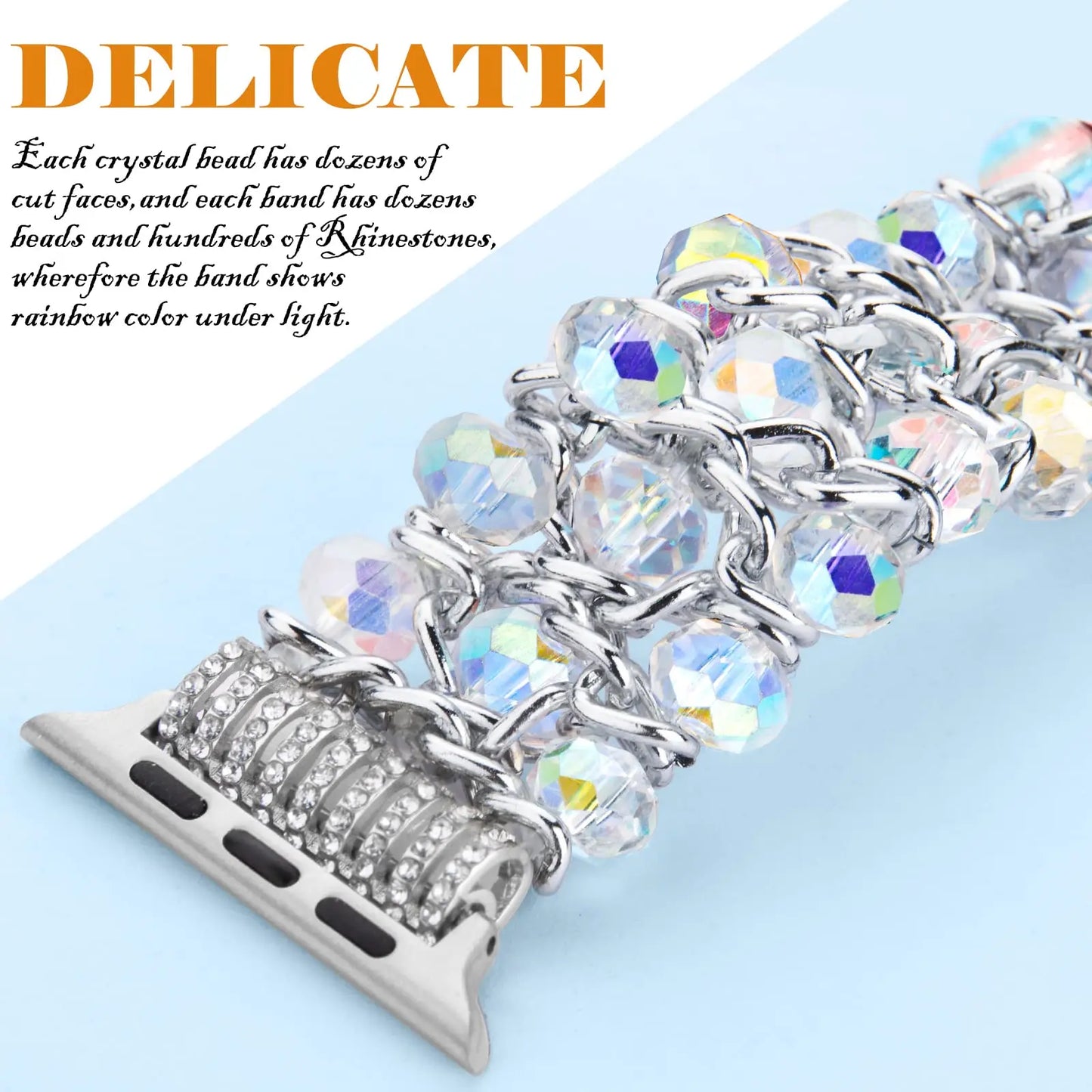 Glitter Pearl Bracelet Band Compatible with Apple Watch