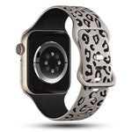 Engraved Silicone Strap for Apple Watch – Leopard Patterns