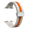 Beige Orange - Silver Buckle / 38mm 40mm 41mm