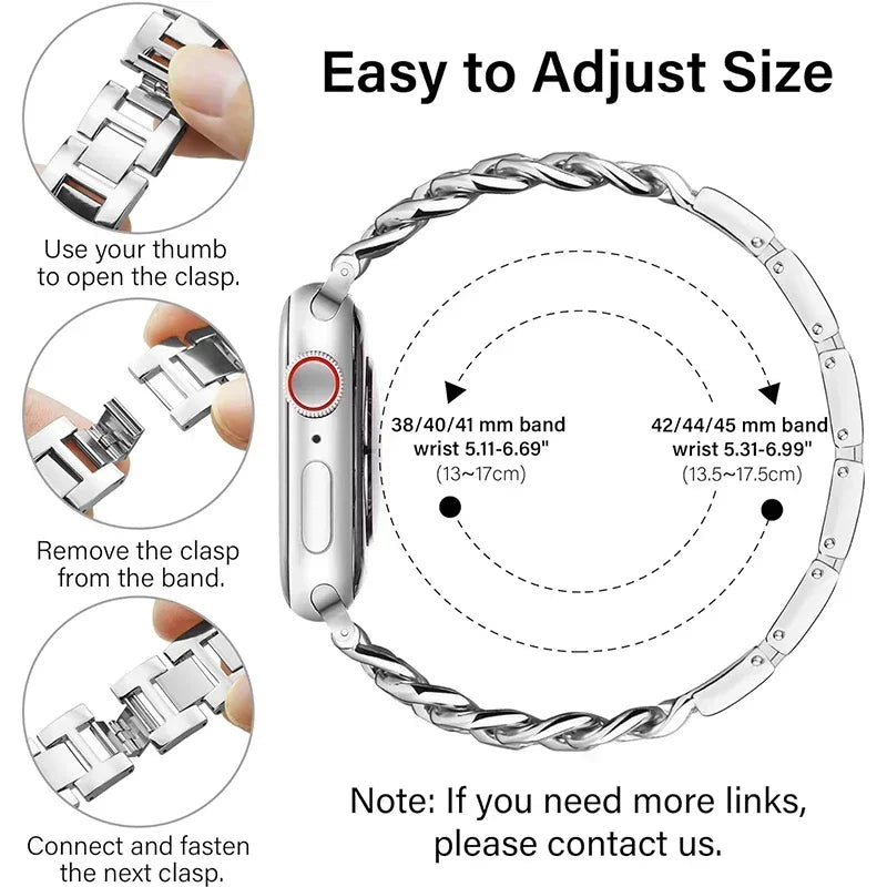 Fashion Metal Bracelet Strap for Apple Watch
