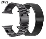 Twin-Pack Stainless Steel Straps for Apple Watch