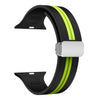 Black Green - Silver Buckle / 38mm 40mm 41mm