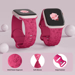 Floral Embossed Silicone Strap for Apple Watch