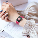 Floral Embossed Silicone Strap for Apple Watch