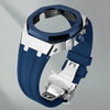 Blue-Silver (with Blue Rubber Strap) / For GA2100 2110