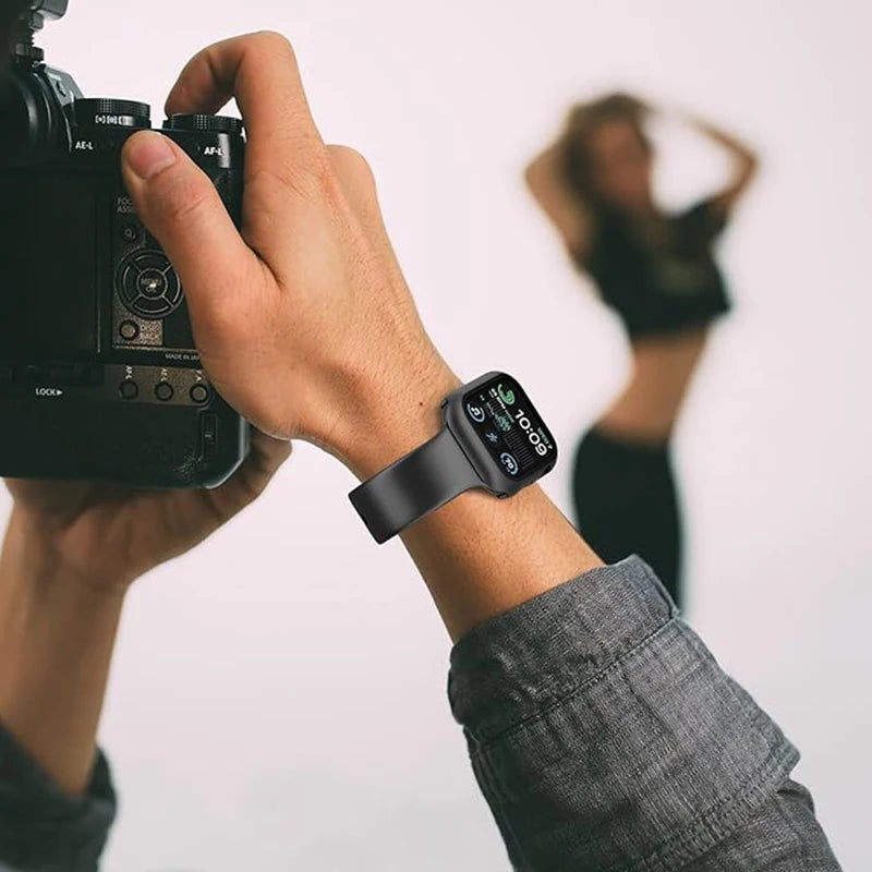 Glass + Matte Watch Cover Protective Case for Apple Watch