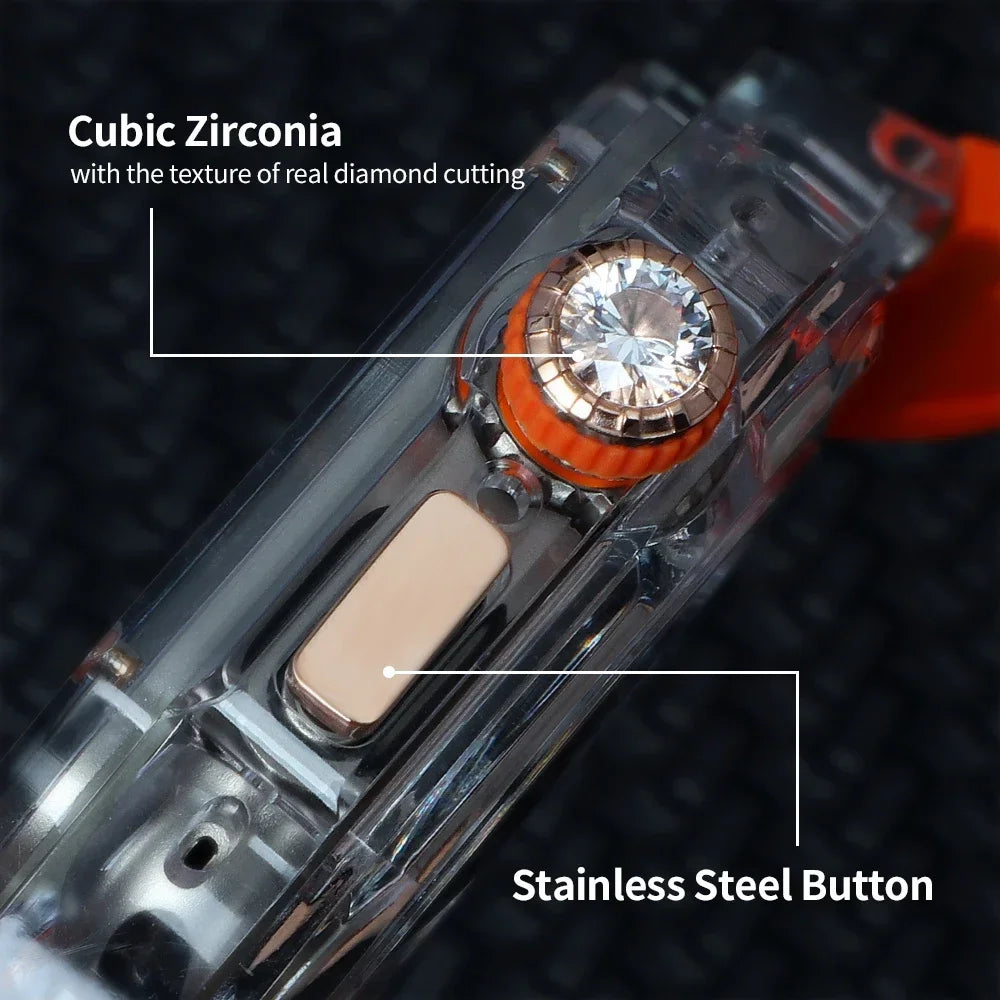 Silicone Strap + Transparent Case for Apple Watch