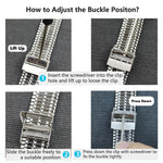 Adjustable Stainless Steel Bracelet strap for Apple iWatch