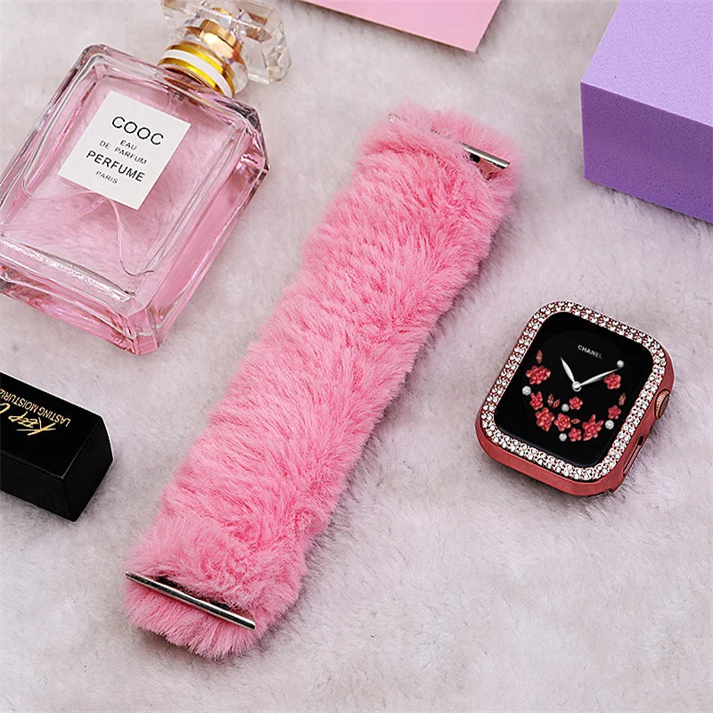 Stylish Plush Srunchie Loop band Strap For Apple Watch