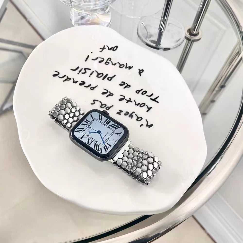 Women Stainless Steel Strap For Apple Watch Ultra 49mm 38mm 42 40 44mm Metal Band For iWatch 6 5 4 se 8 7 41 45 Luxury Bracelet
