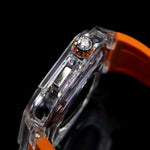 Silicone Strap + Transparent Case for Apple Watch