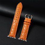 Crocodile Pattern Design Leather Watchband Strap for Apple Watch