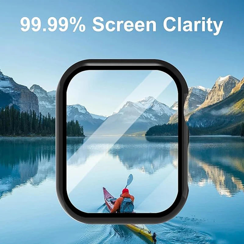 Glass + Matte Watch Cover Protective Case for Apple Watch