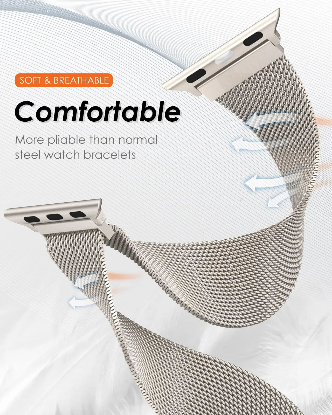 Elegant Milanese Loop Strap for Apple Watch