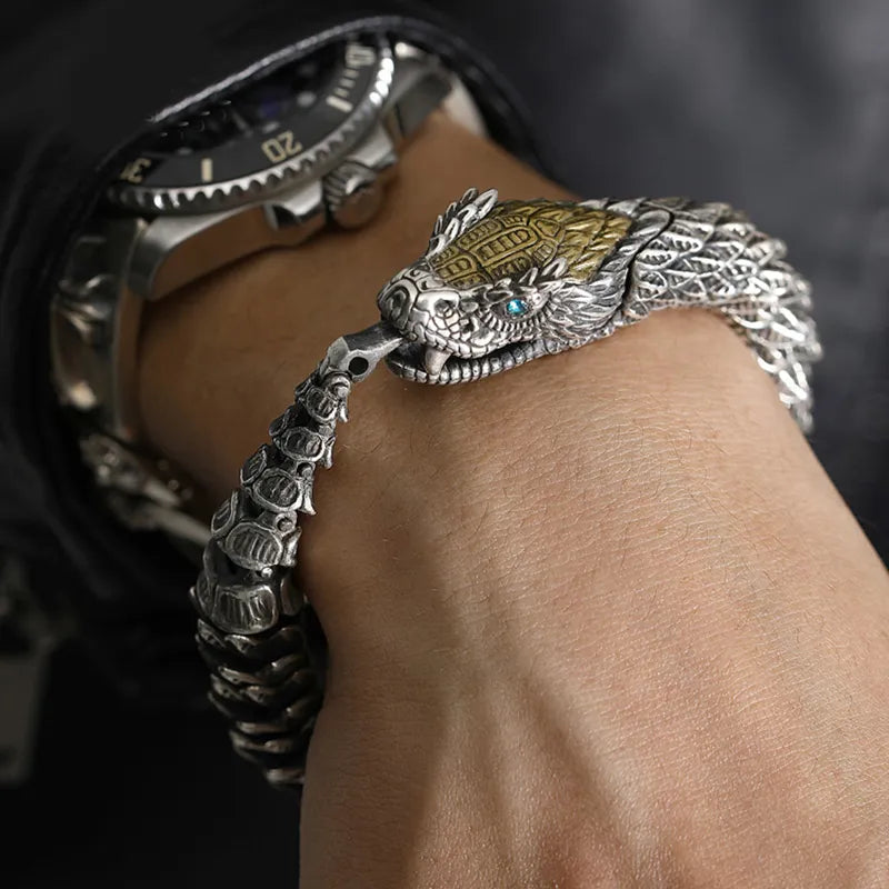 Rattle Snake Retro Style metal Bracelet