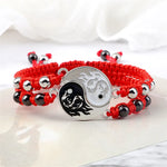 Tai Chi (Ying Yang) 2Pcs/set Braided Bracelet