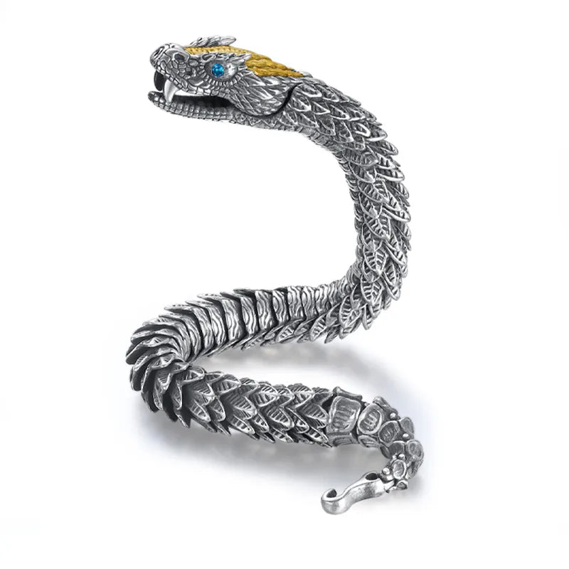 Rattle Snake Retro Style metal Bracelet