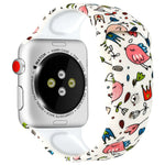 Trendy Printed Silicone band For Apple Watch ultra 49mm series 8 7 41mm 45mm44mm 40mm 42mm 38mm silicone sport bracelet iwatch 6 5 4 3 Se strap