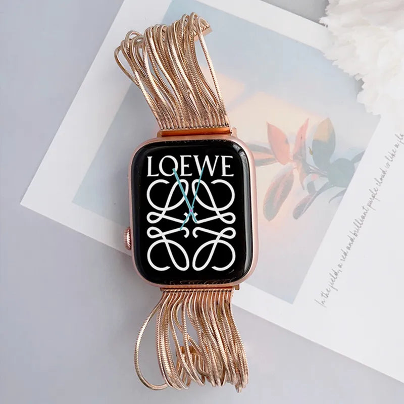 Stylish Stainless Jewellery Bracelet chain Strap For Apple Watch