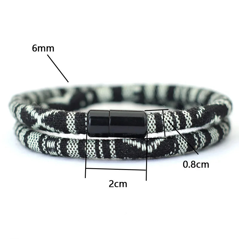 Bohemian Double-Layer Rope Bracelet for Men and Women