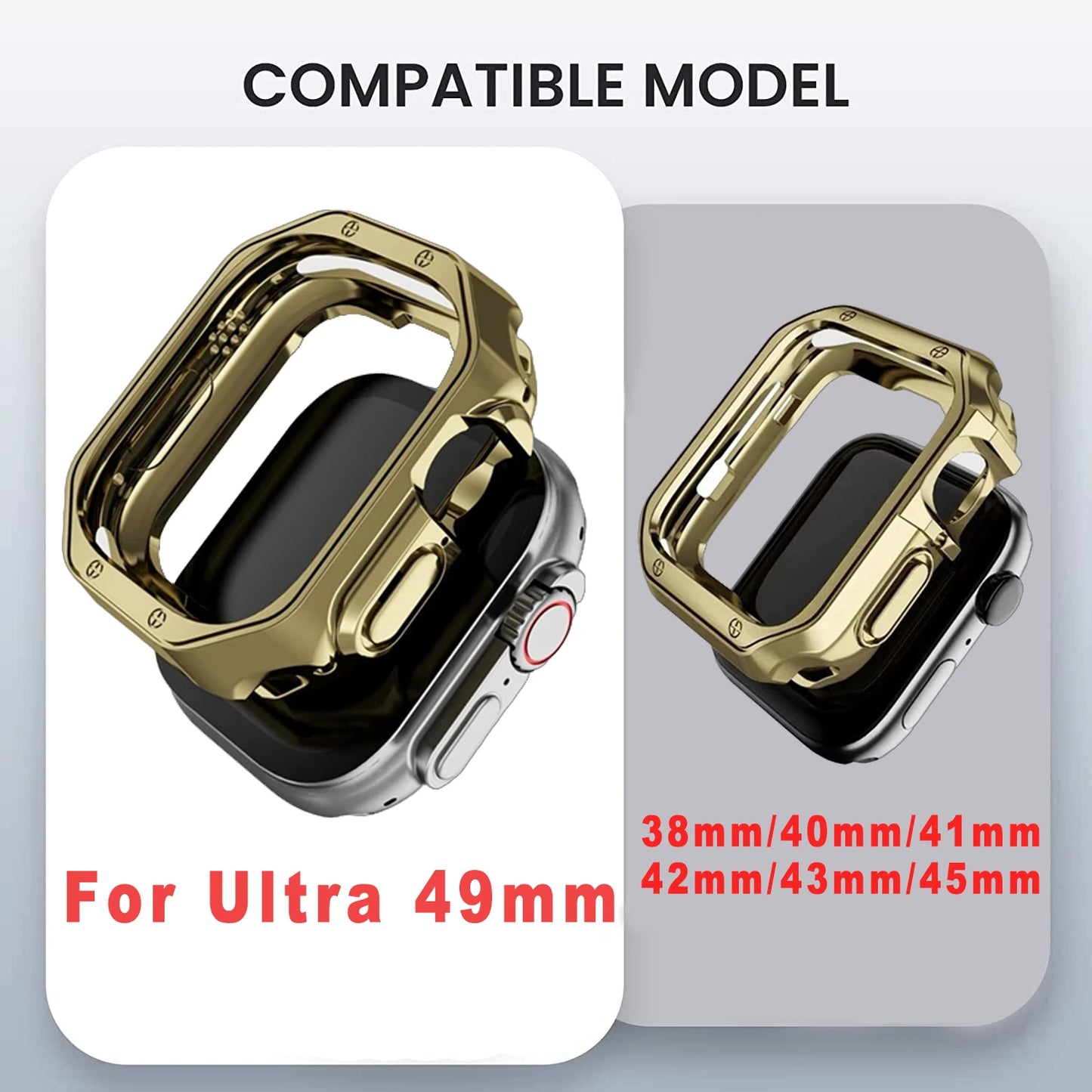 Elegant Stainless Steel Band with TPU Case for Apple Watch