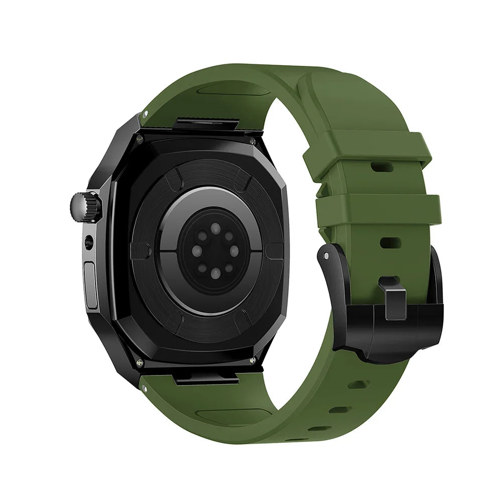 Luxury Metal Case and Silicone Strap Modification Kit for Apple Watch