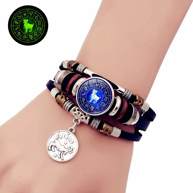 12 Zodiac Signs Constellation Charm Bracelet