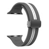 Grey White - Black Buckle / 38mm 40mm 41mm