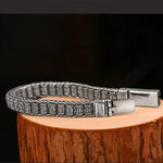 Buddhist Scripture Metal Beads Vintage Retro Style Metal Chain Bracelets