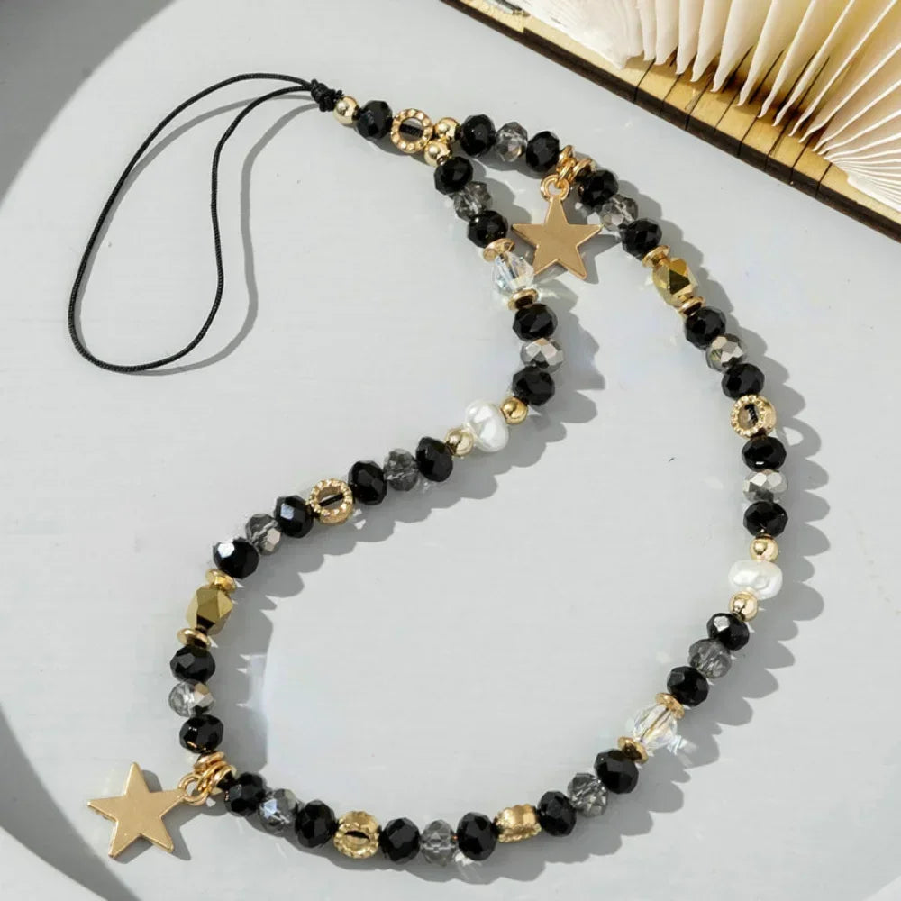 Beaded Acrylic Mobile Phone Lanyard Holder