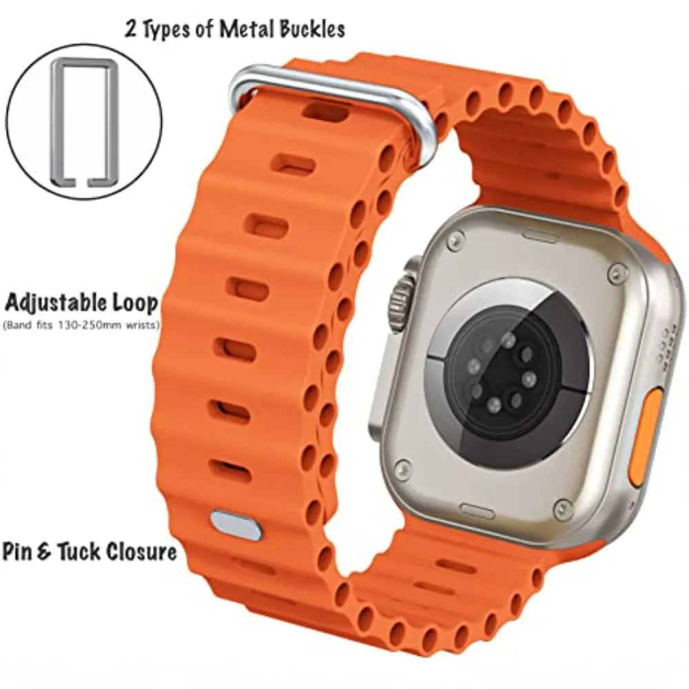 Ocean Silicone Strap For Apple Watch Band