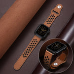 Perforated Leather strap For Apple watch