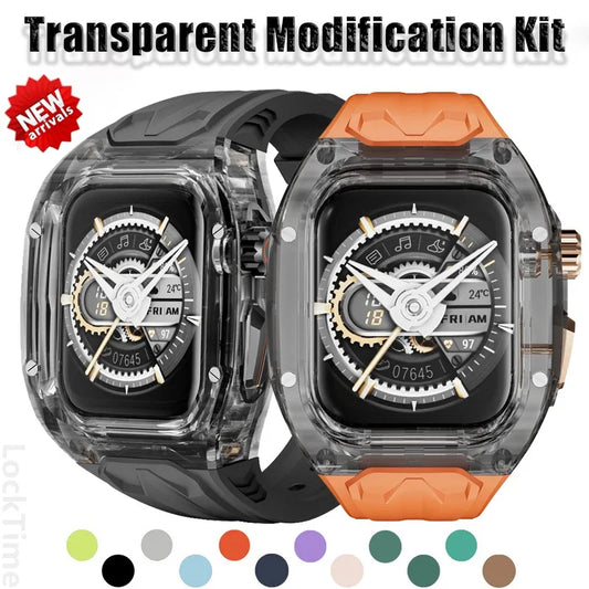 Transparent Modification Kit for Apple Watch Series 9, 8, 7, SE, 6, 5, 4 (45mm and 44mm)