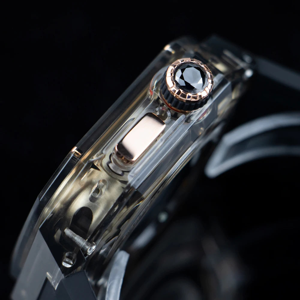 Luxury Transparent Case and Rubber Band Modification Kit for Apple Watch