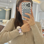 Fleece Elastic Scrunchie Strap For Apple Watch