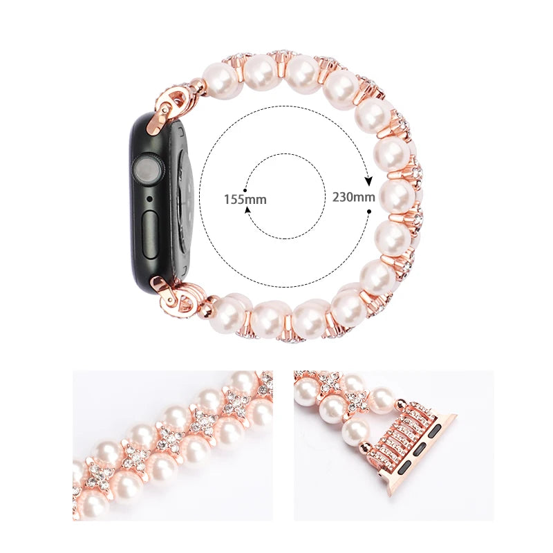 Pearl Watch Chain is Suitable for Apple Watch