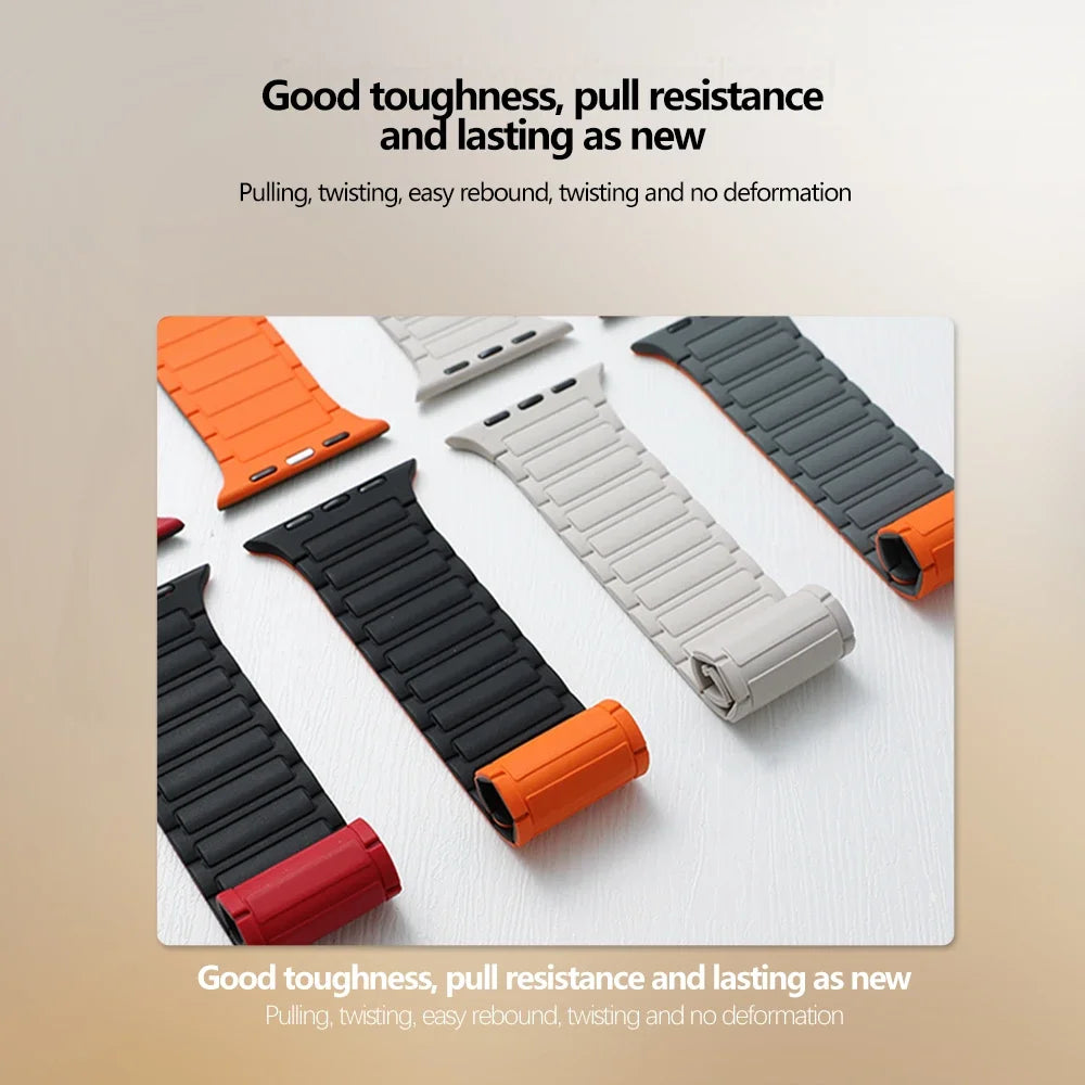Magnetic Silicone sports band for Apple Watch