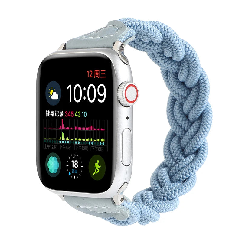 Solo Nylon Strap for Apple Watch: Colour Woven Elastic Wristband