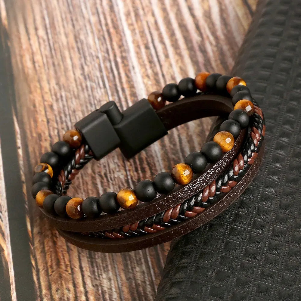 Fashion Classic Multi-Layer Leather Bracelet