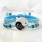 Tai Chi (Ying Yang) 2Pcs/set Braided Bracelet
