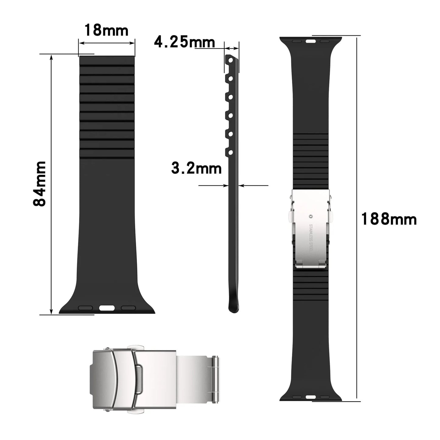 Soft Silicone Strap For Apple Watch Band