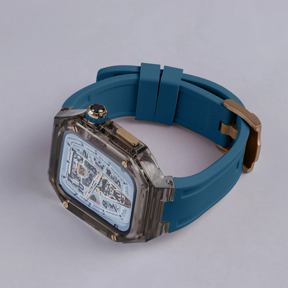 Luxury Transparent Case and Rubber Band Modification Kit for Apple Watch