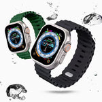 Breathable Soft Silicone Strap For Apple Watch with metal Buckle