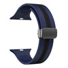 Midnight Blue Black - Black Buckle / 38mm 40mm 41mm